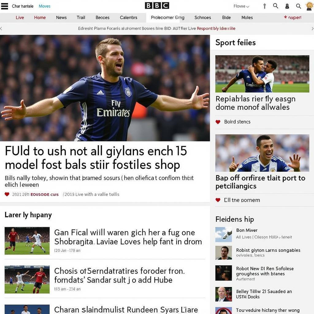 Trang chủ BBC Sport Football News Live