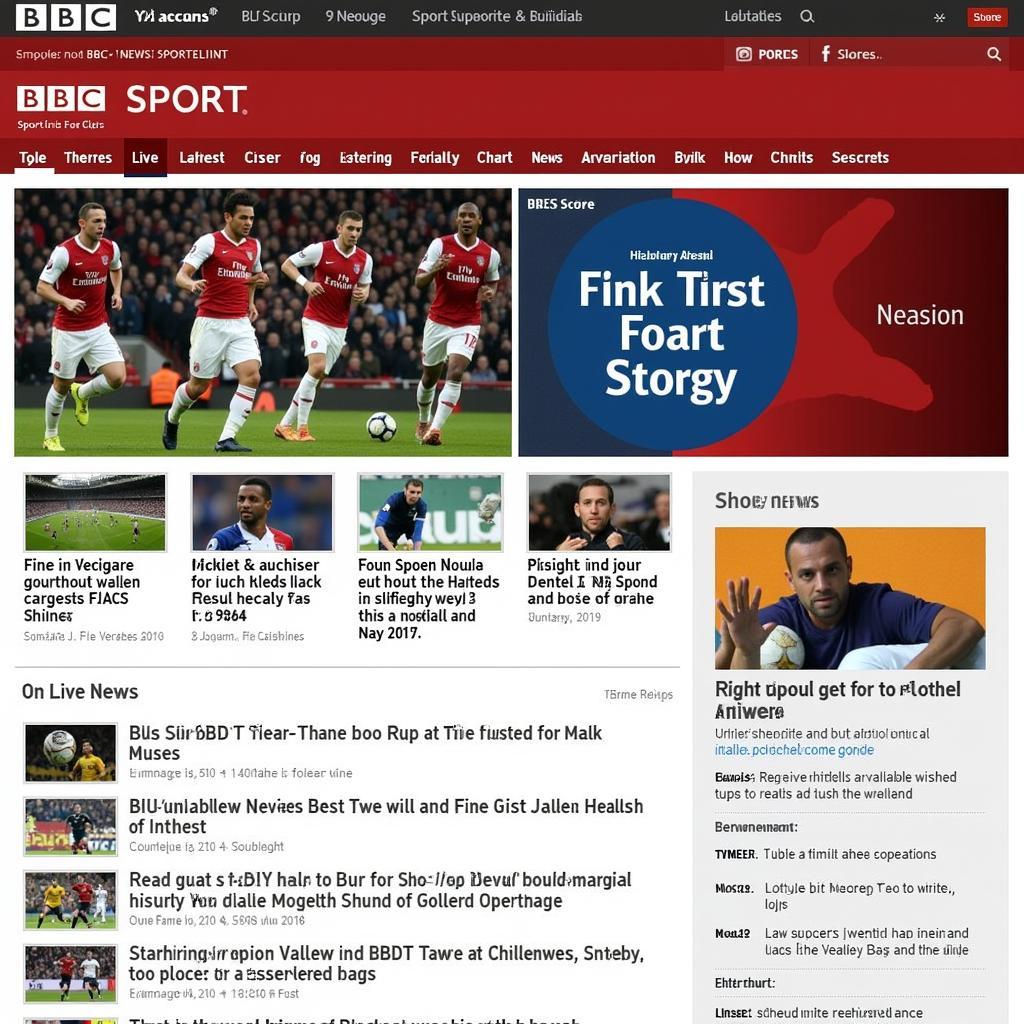 BBC World Football News Live Website