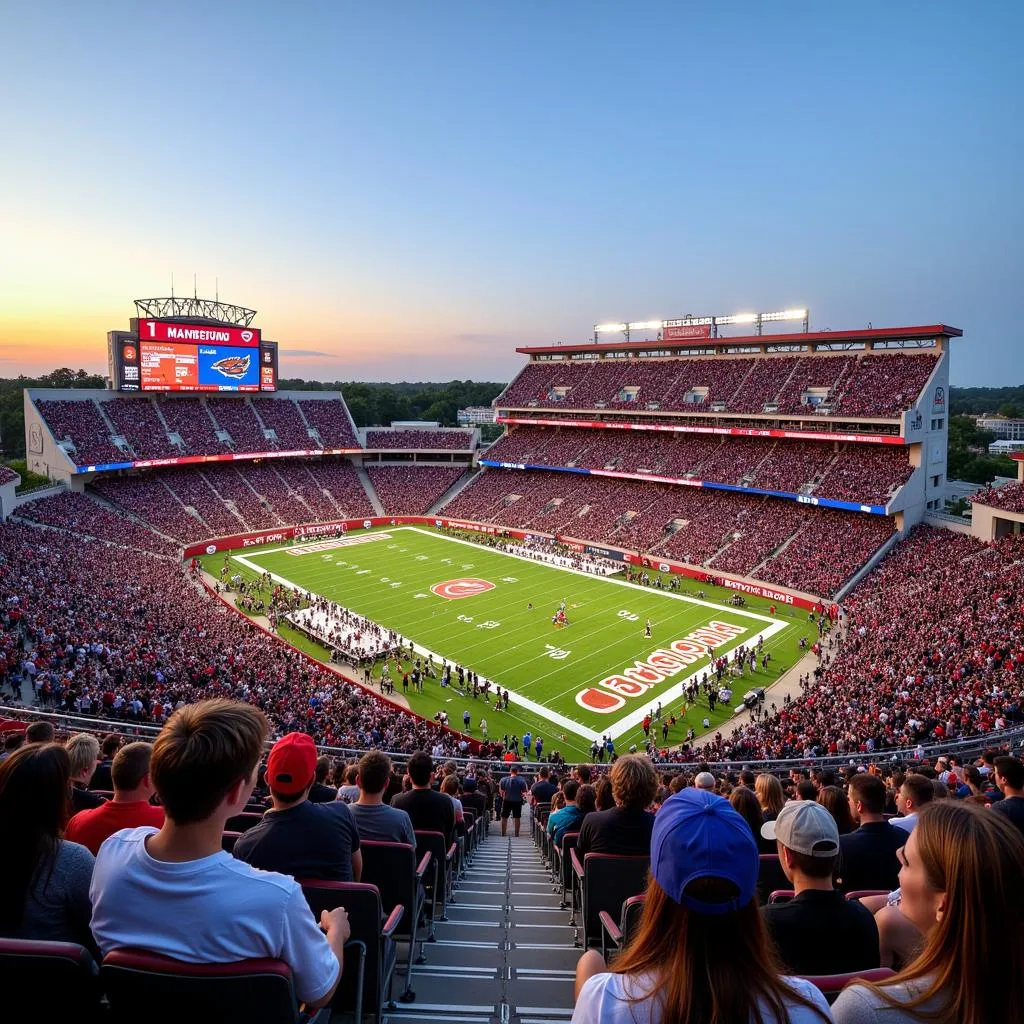 Exterior of a College Football Stadium