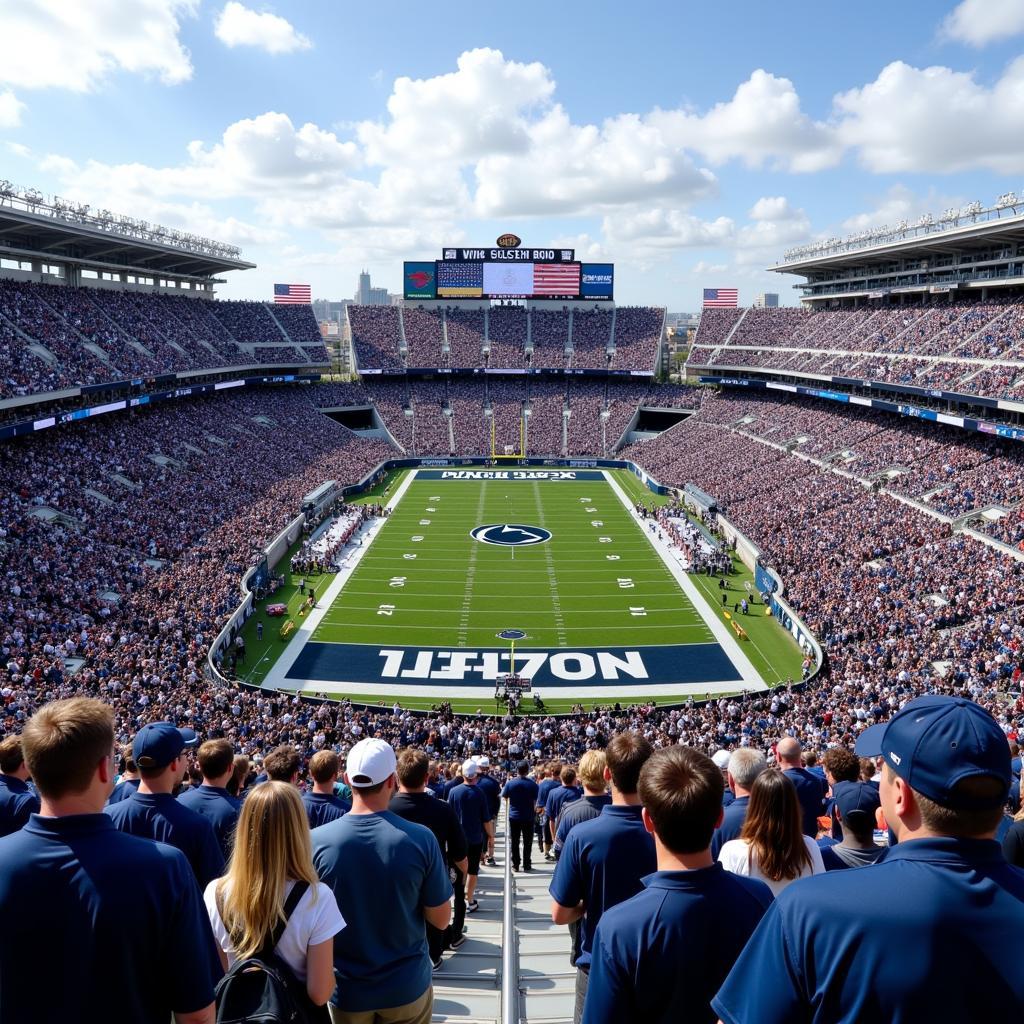 Sân vận động Beaver chật kín cổ động viên Penn State