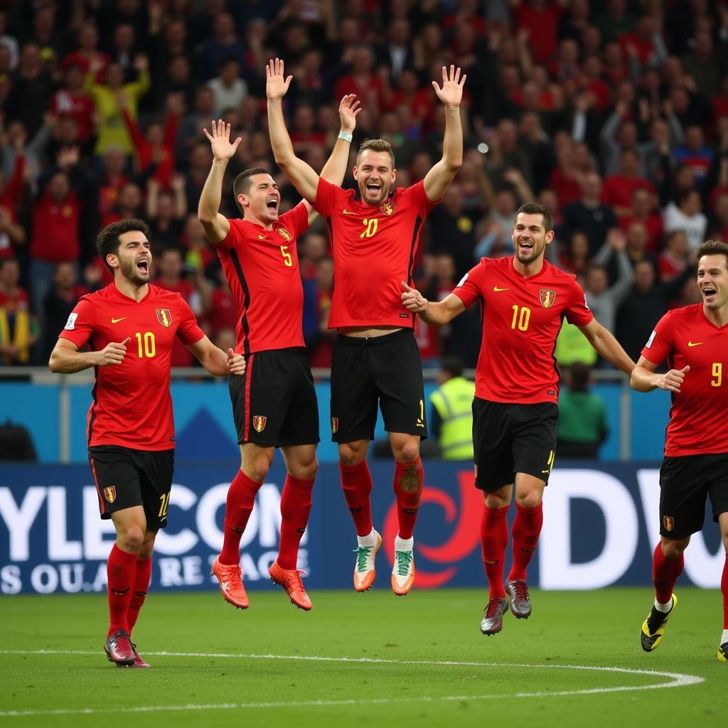 Belgium National Team Celebrating a Goal