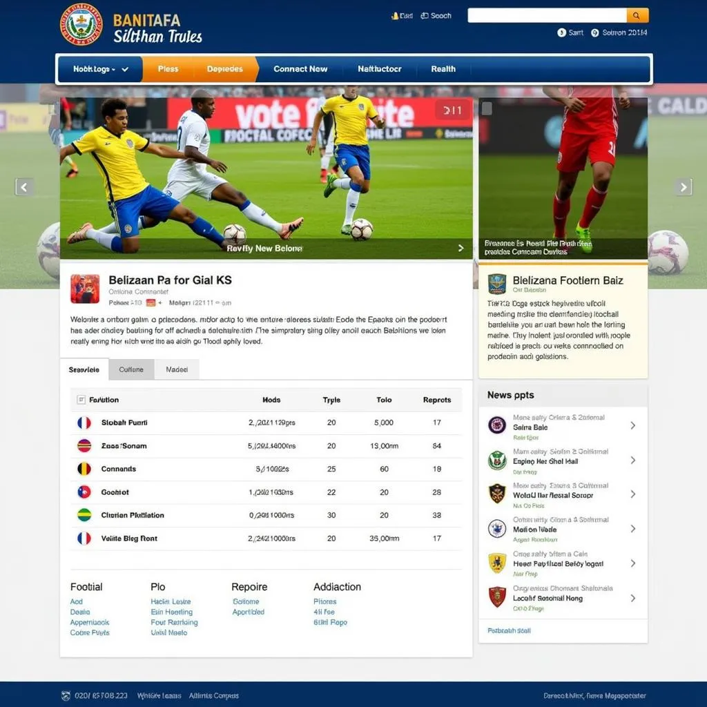 Belizean Football Website