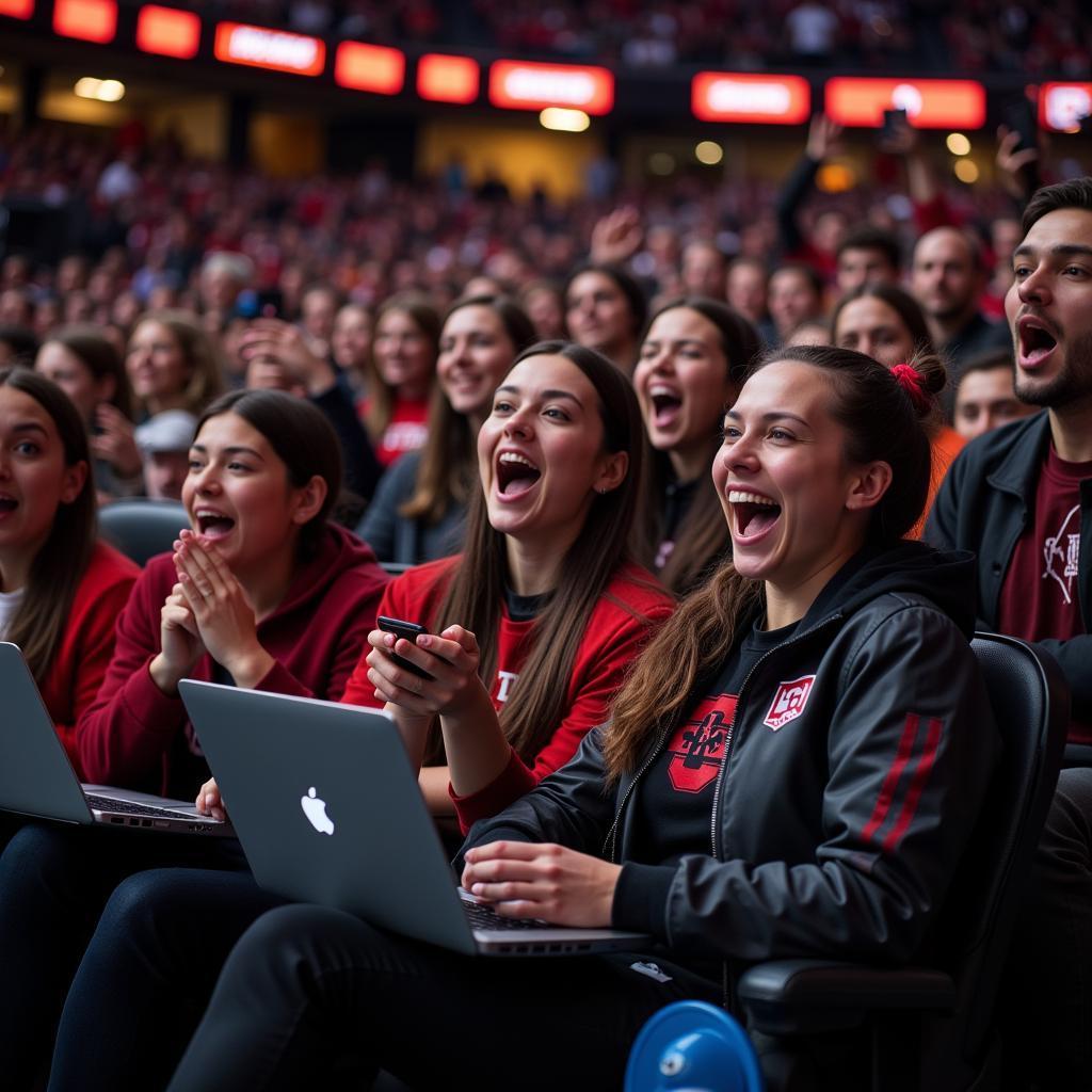 Big Ten Football Fans Watching Game