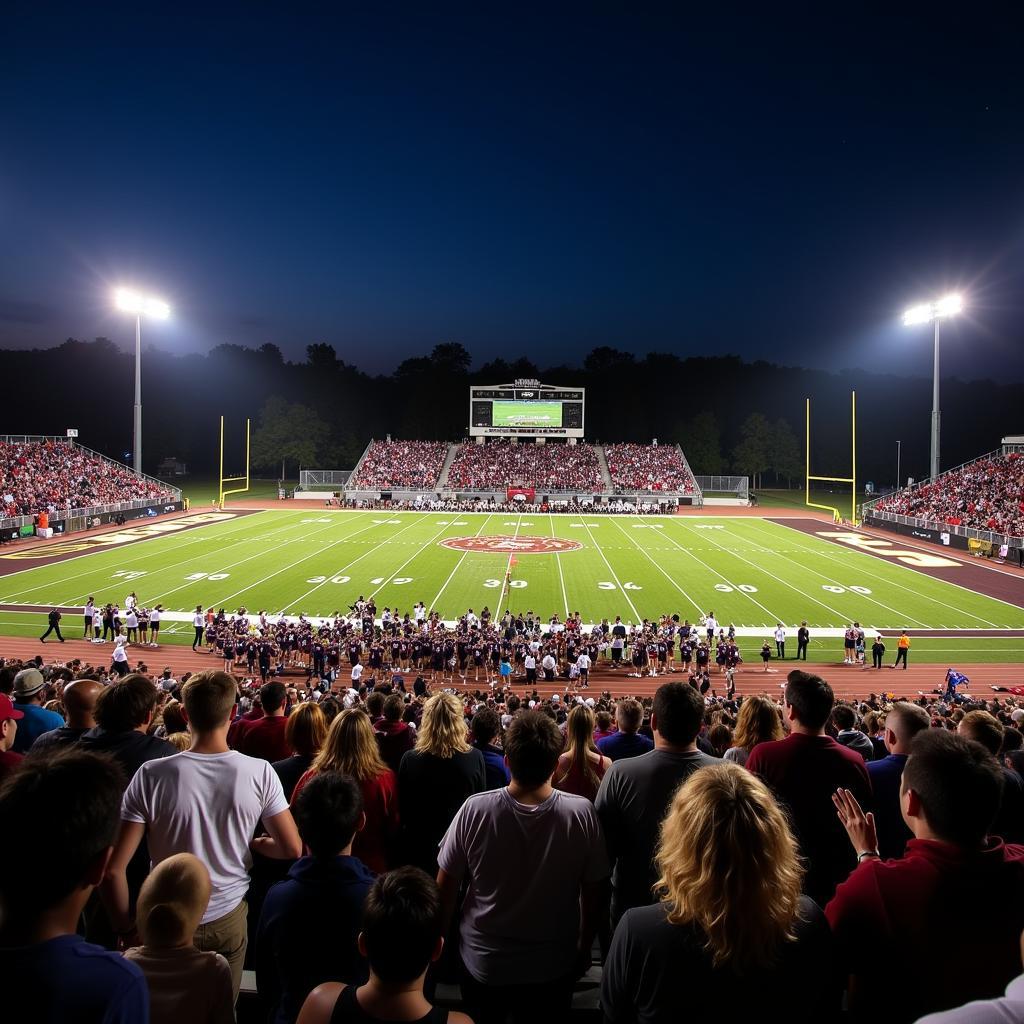 Biggersville High School Football Game in Action