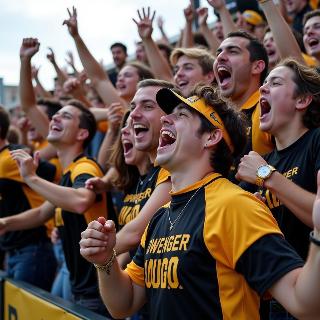 Bishop Dwenger Fans Celebrating a Touchdown