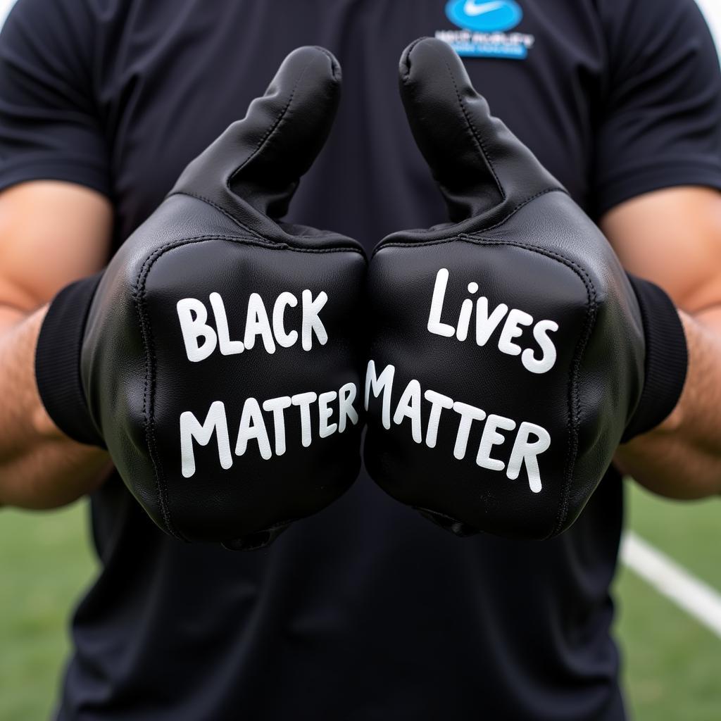 Black Lives Matter Football Gloves Design