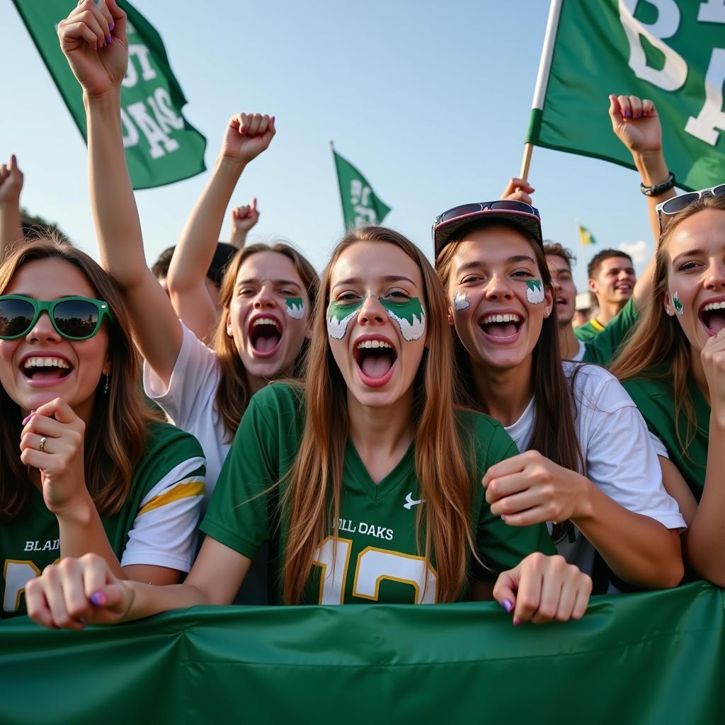 Blair Oaks Fans Celebrating a Touchdown