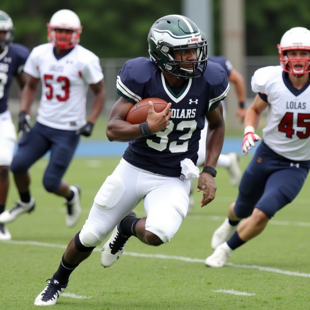 Blair Oaks Running Back Charging Downfield