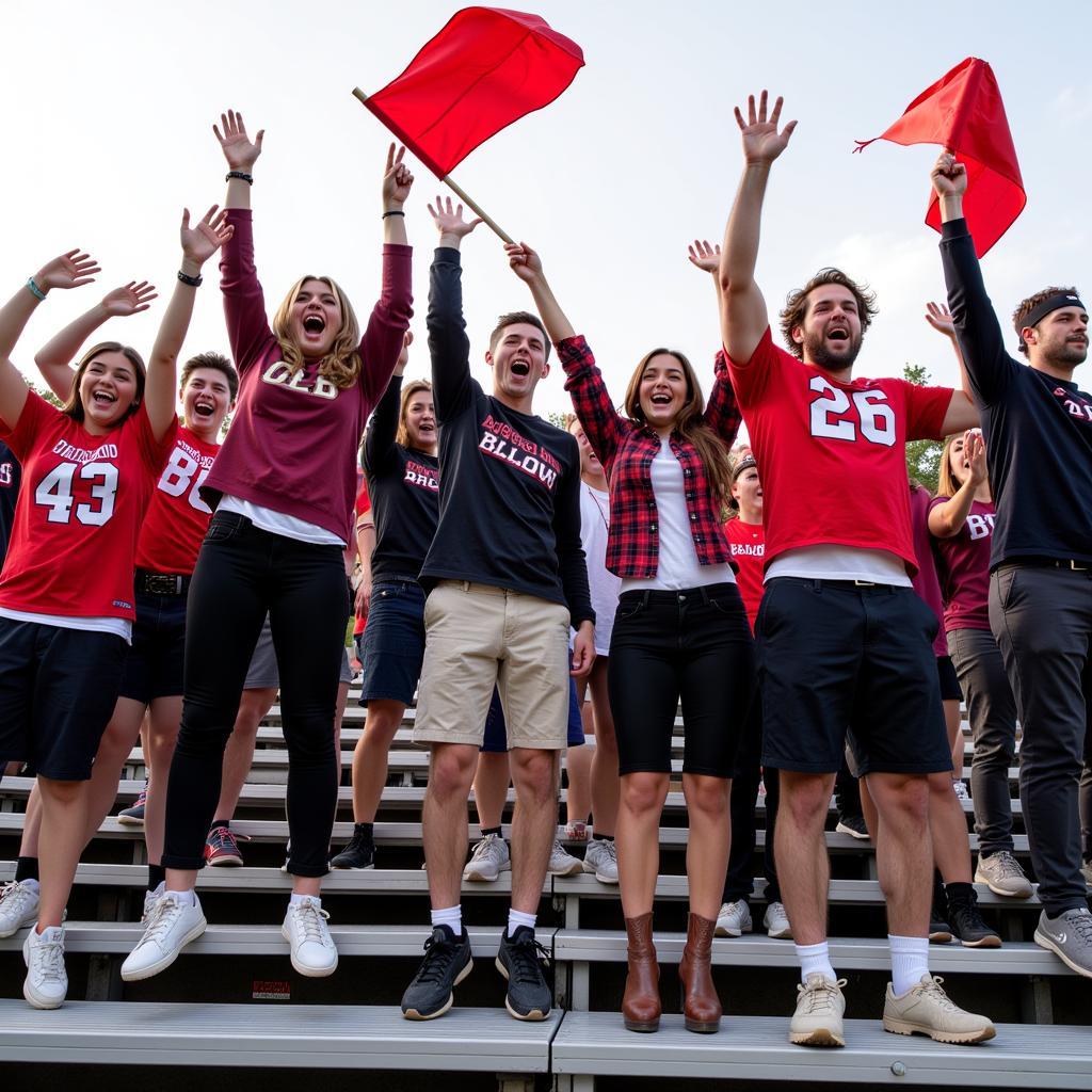 Boonton High School Football Fans Celebrating Touchdown