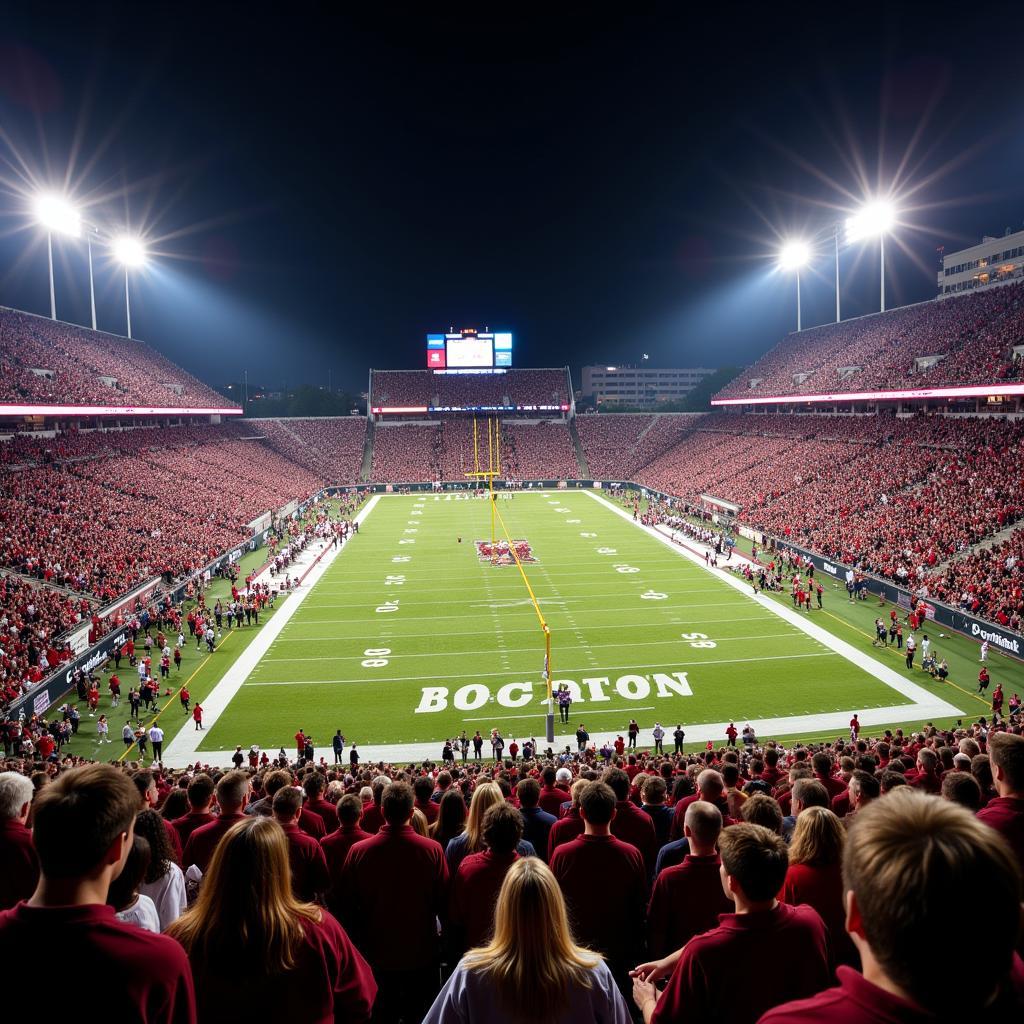 Boston College High School Football Game in Action