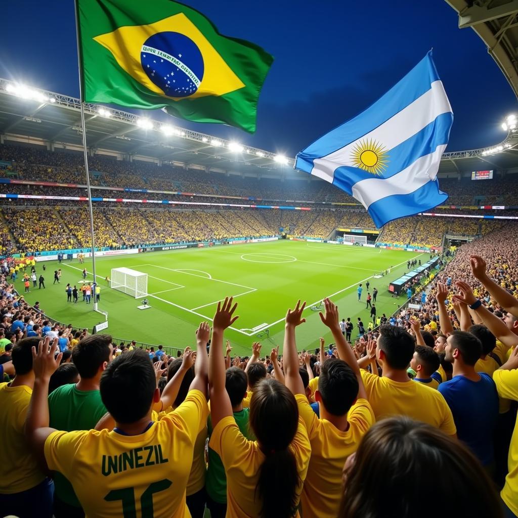 Passionate Fans of Brazil and Argentina