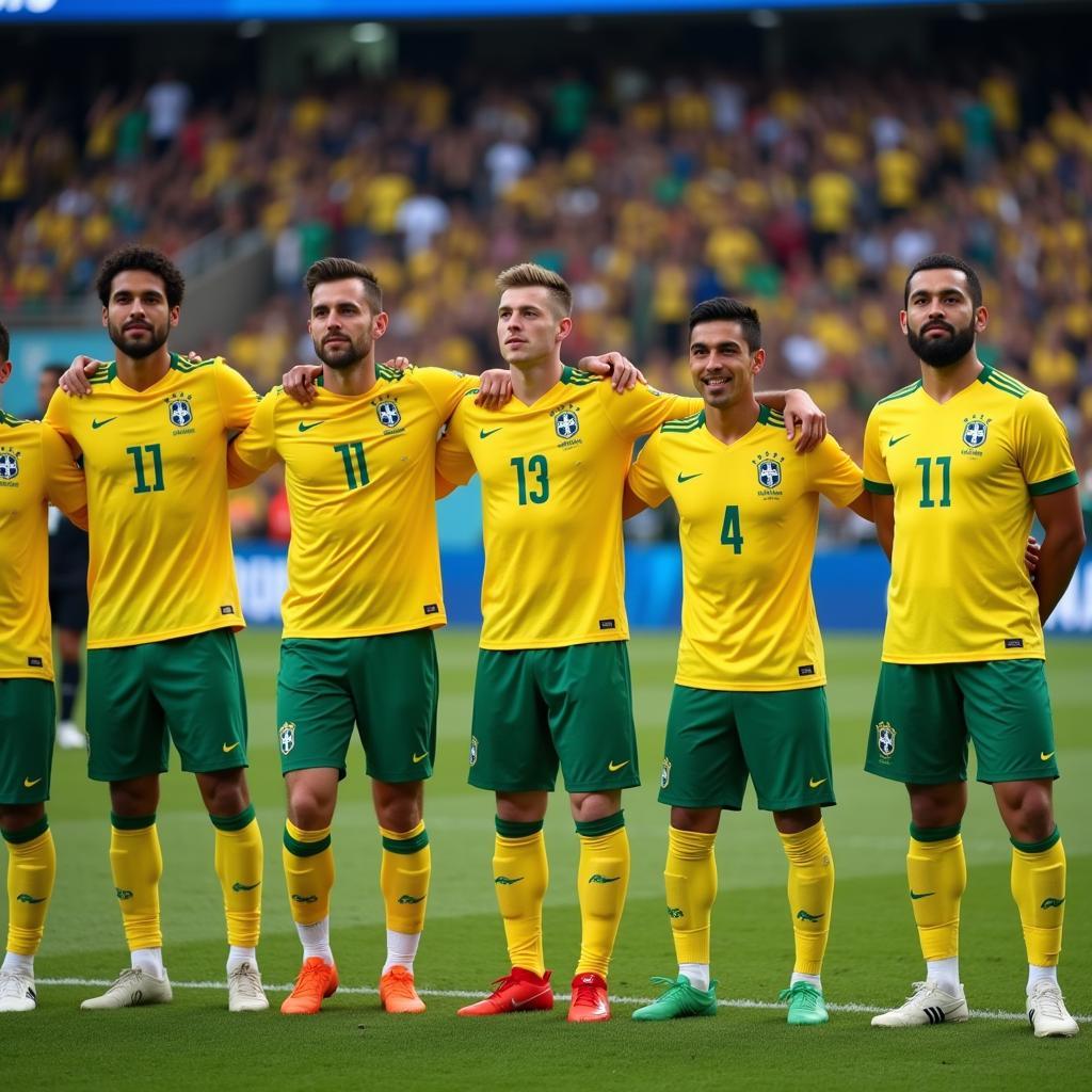 Đội hình ra sân Brazil vs Australia