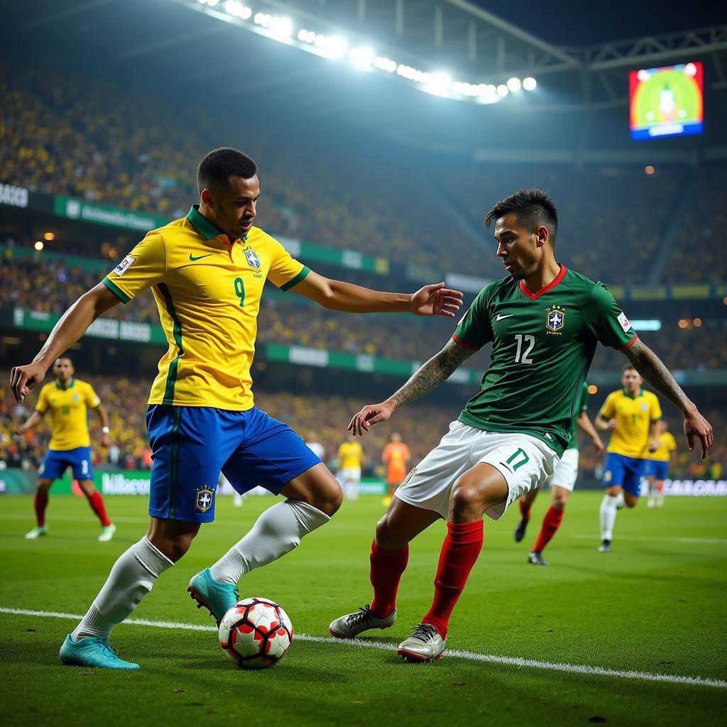 Brazil and Mexico clash in World Cup action