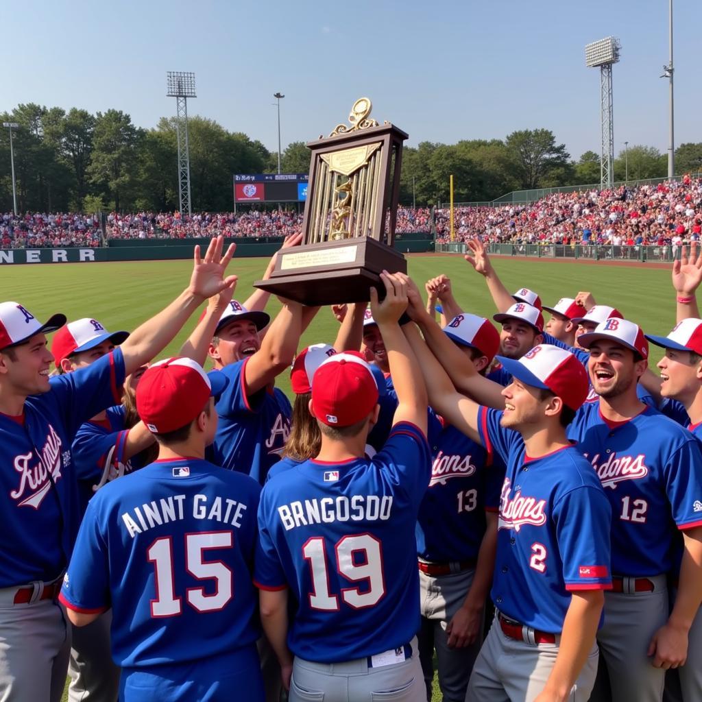 Brenham Cubs celebrating their championship win