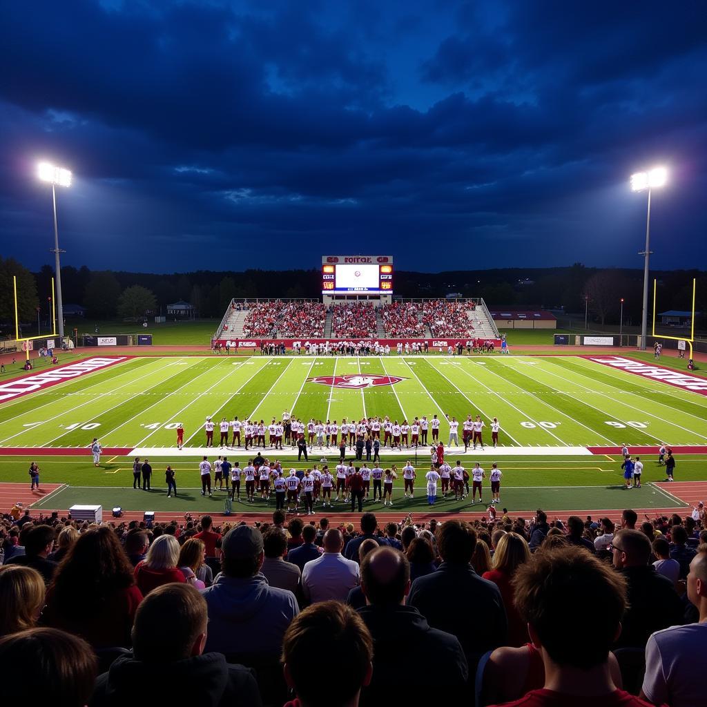 Brookings SD high school football game in action