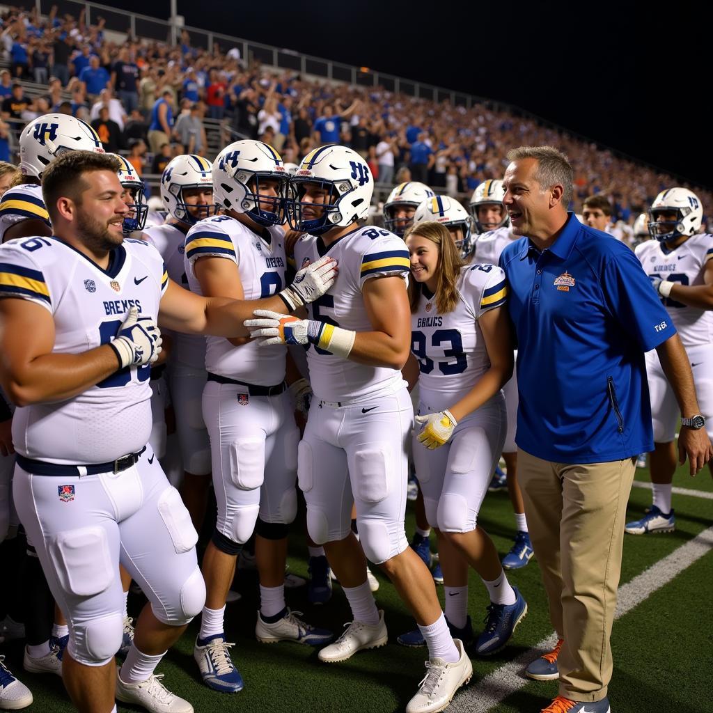 Broome High School Football Team Celebrating a Victory