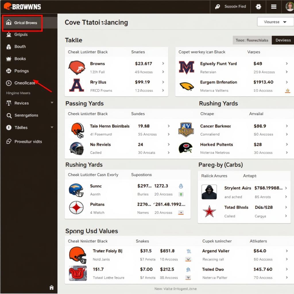 Browns Football Live Stats Dashboard