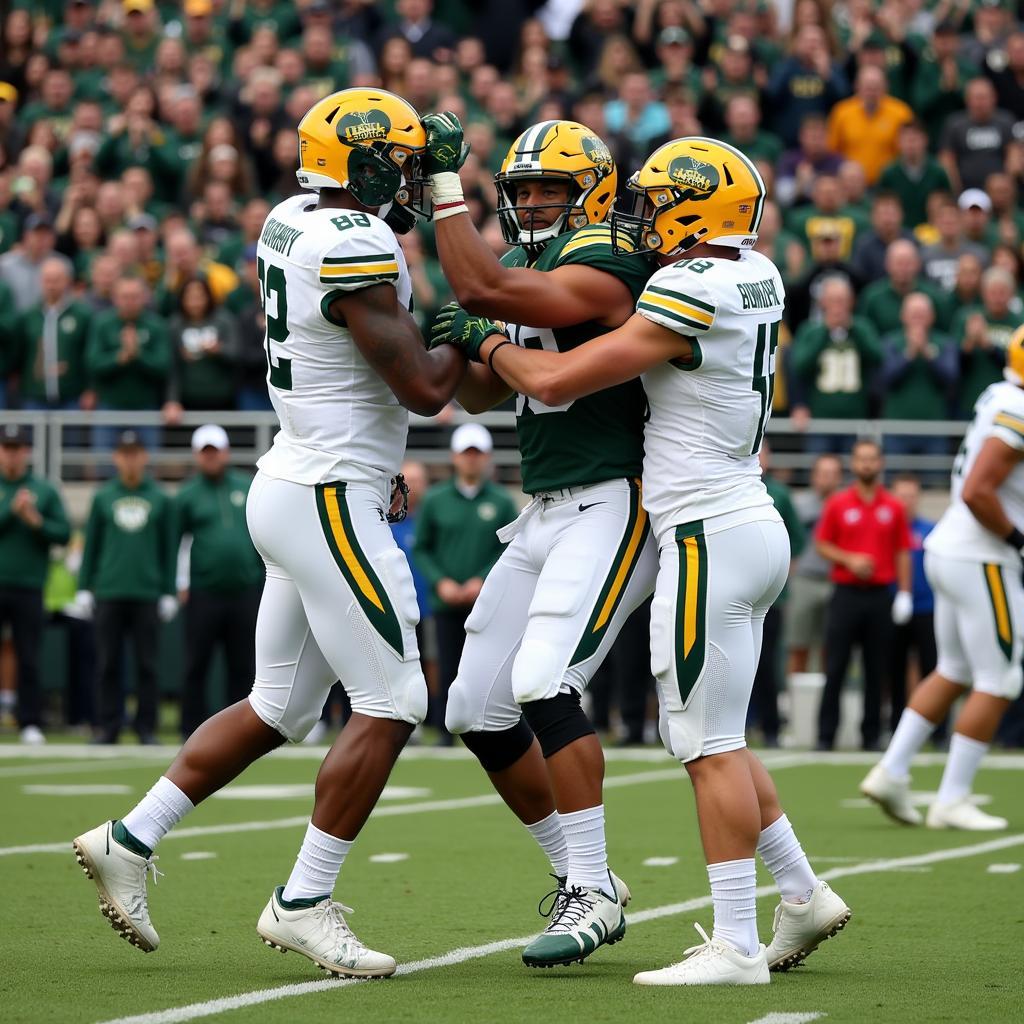 Bryant Hornets celebrating a touchdown