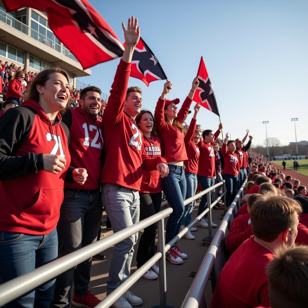 Buffalo Grove Football Fans Cheering in the Stands