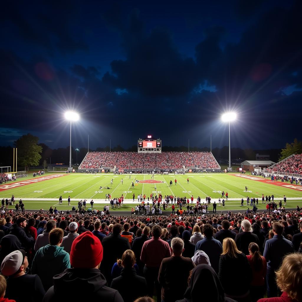 Buffalo Grove High School Football Game in Action