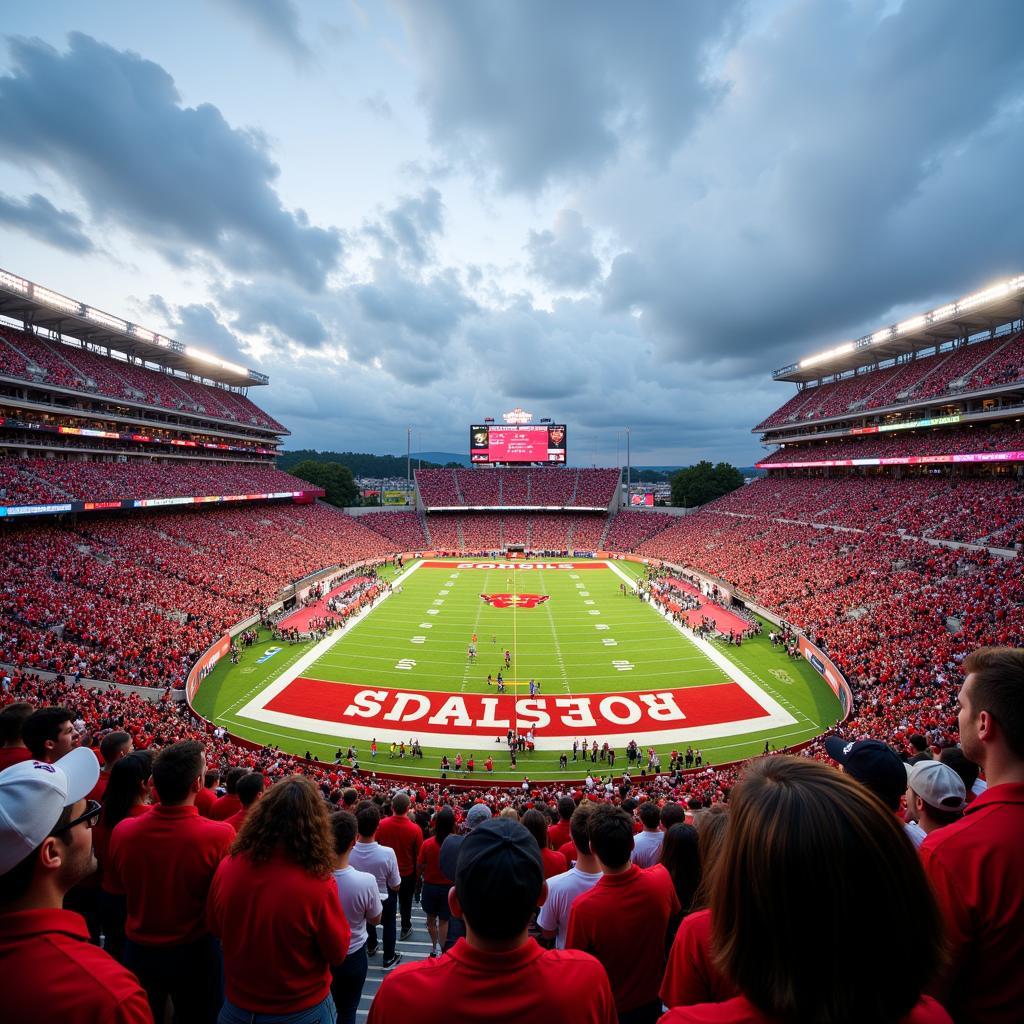 Fans enjoying Bulls football game at the stadium