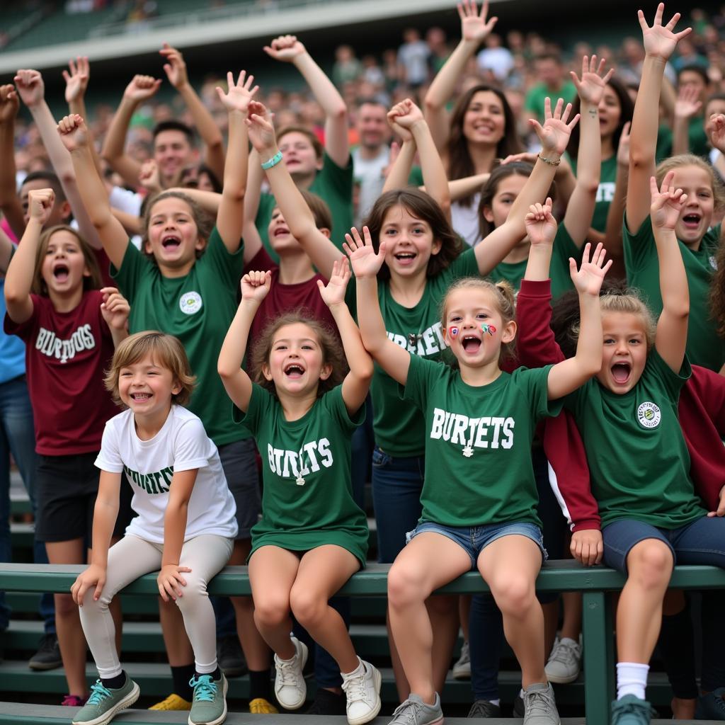 Burnet Bulldogs Fans Celebrating a Touchdown