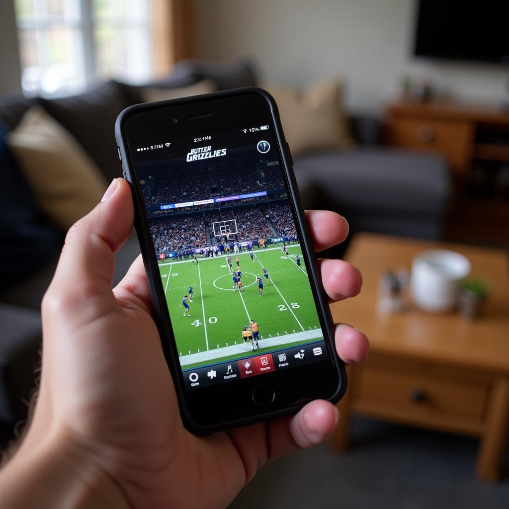 Butler Grizzlies Football Live Stream on mobile device