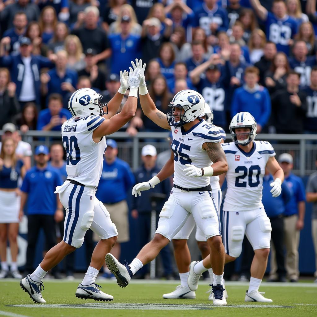 BYU Football Celebration