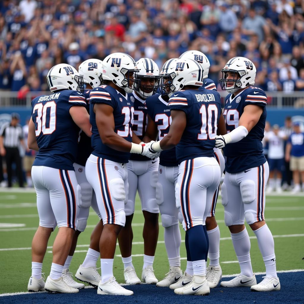 BYU Football Players Celebrating