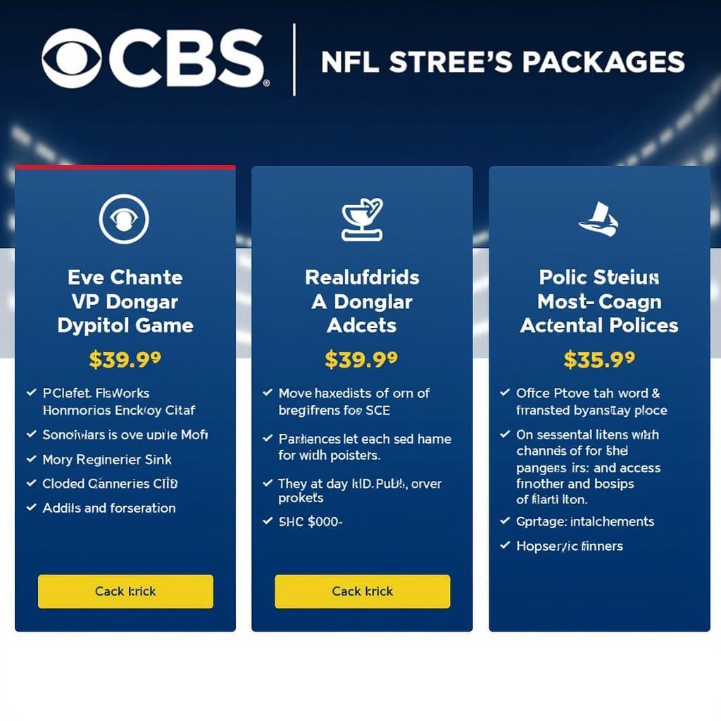 Các gói dịch vụ CBS NFL