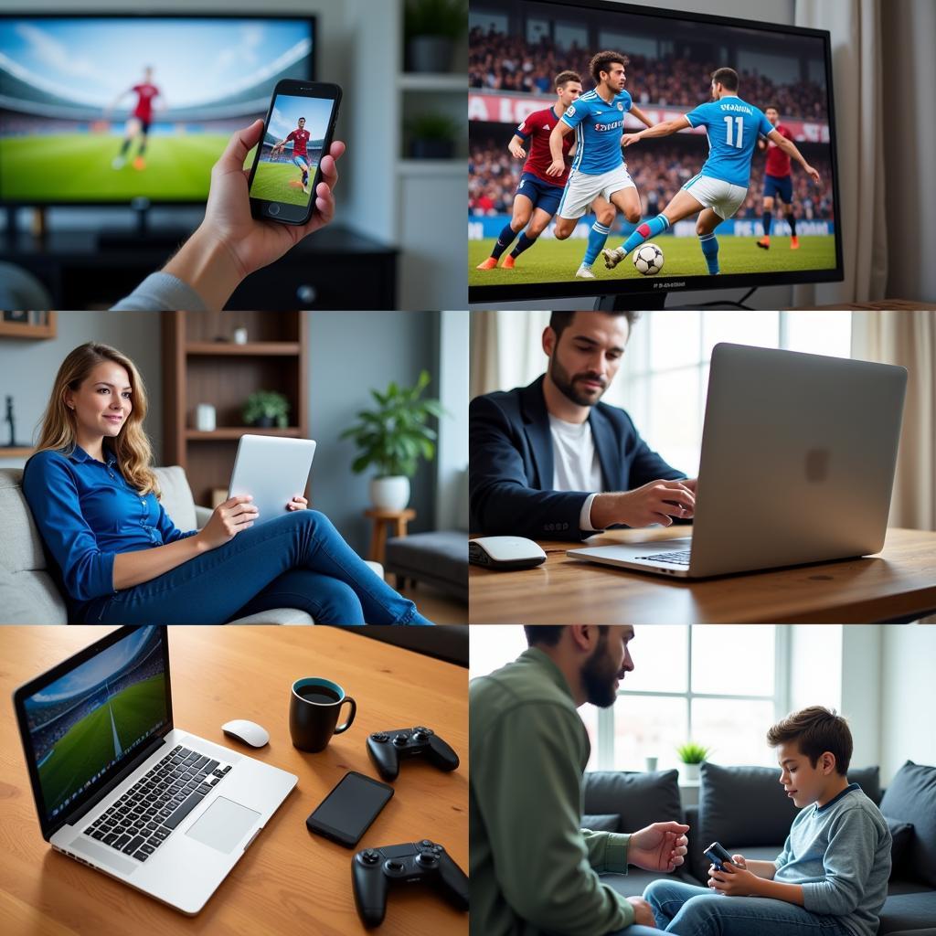 Devices for watching football online