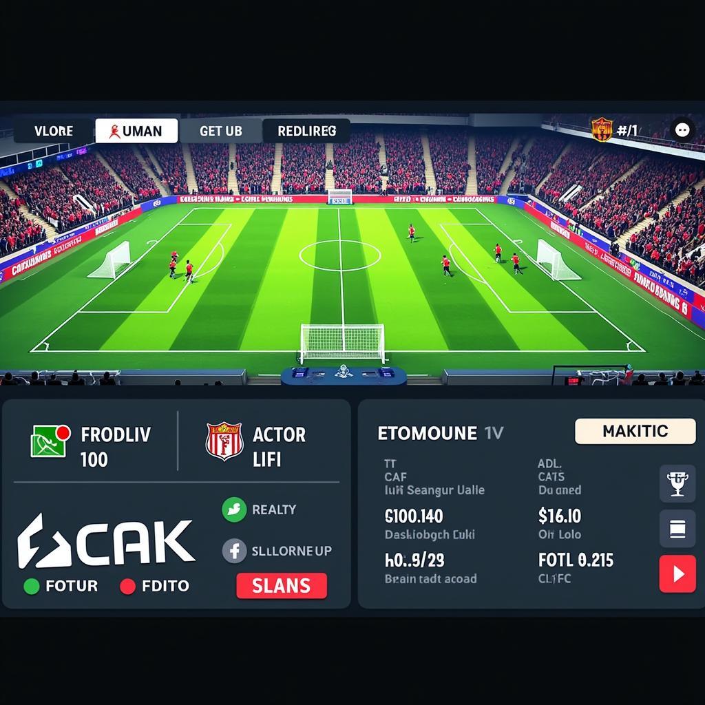 Giao diện CAK Football Live