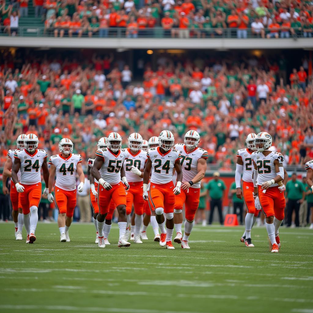 Canes football live action