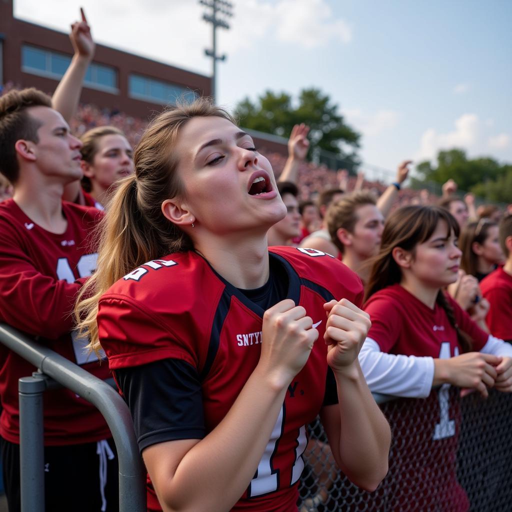 Canfield Football Fans Cheering