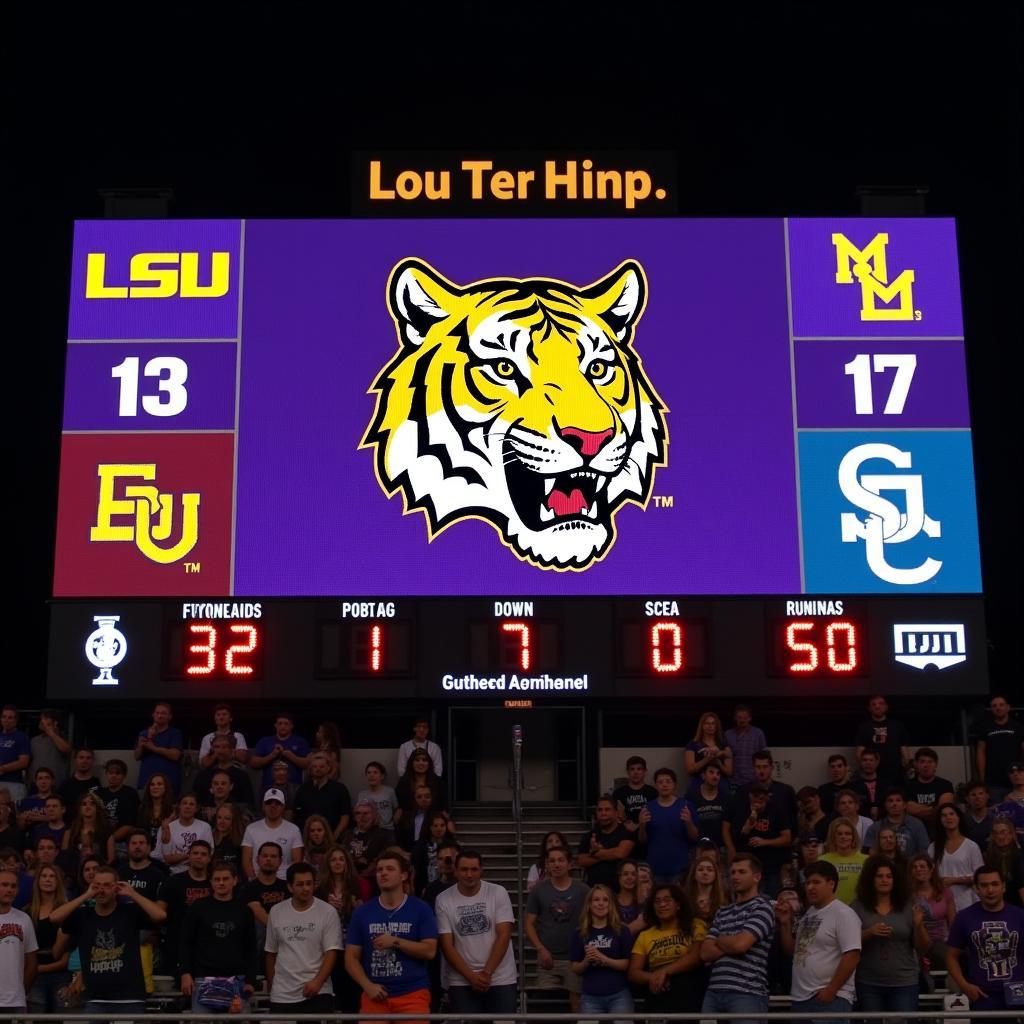 LSU Football Live Score Update