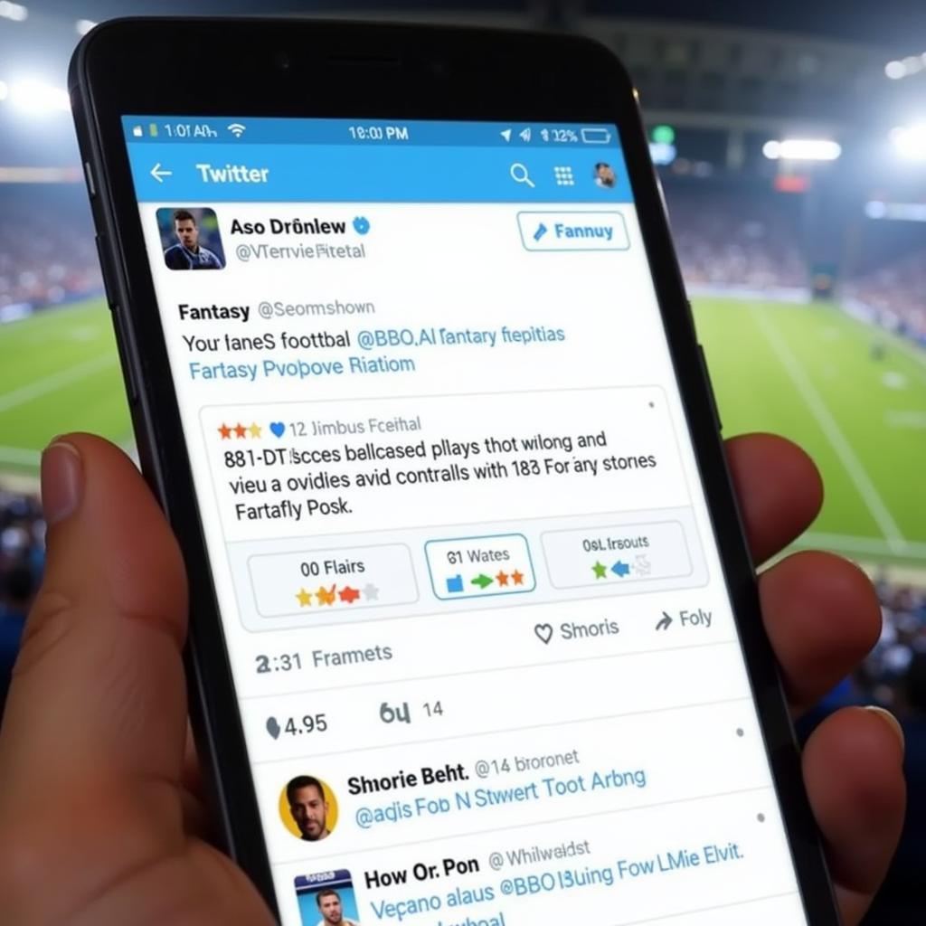 Live Twitter updates for fantasy football