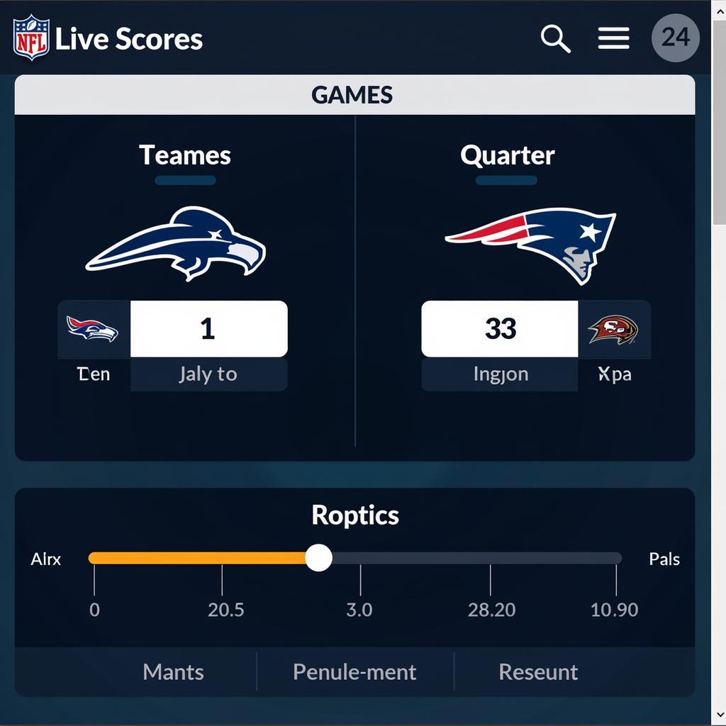 NFL live scores update