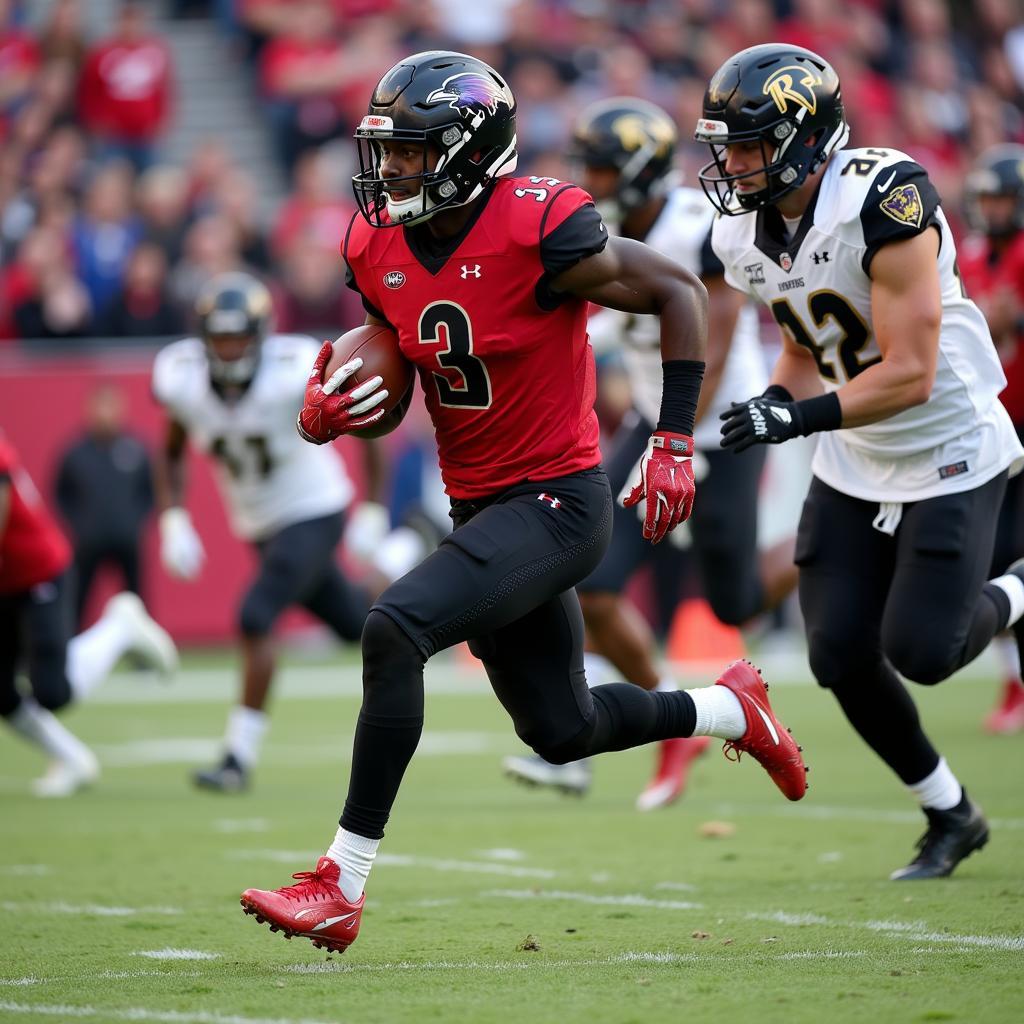 Carleton Ravens Football Player Making a Run