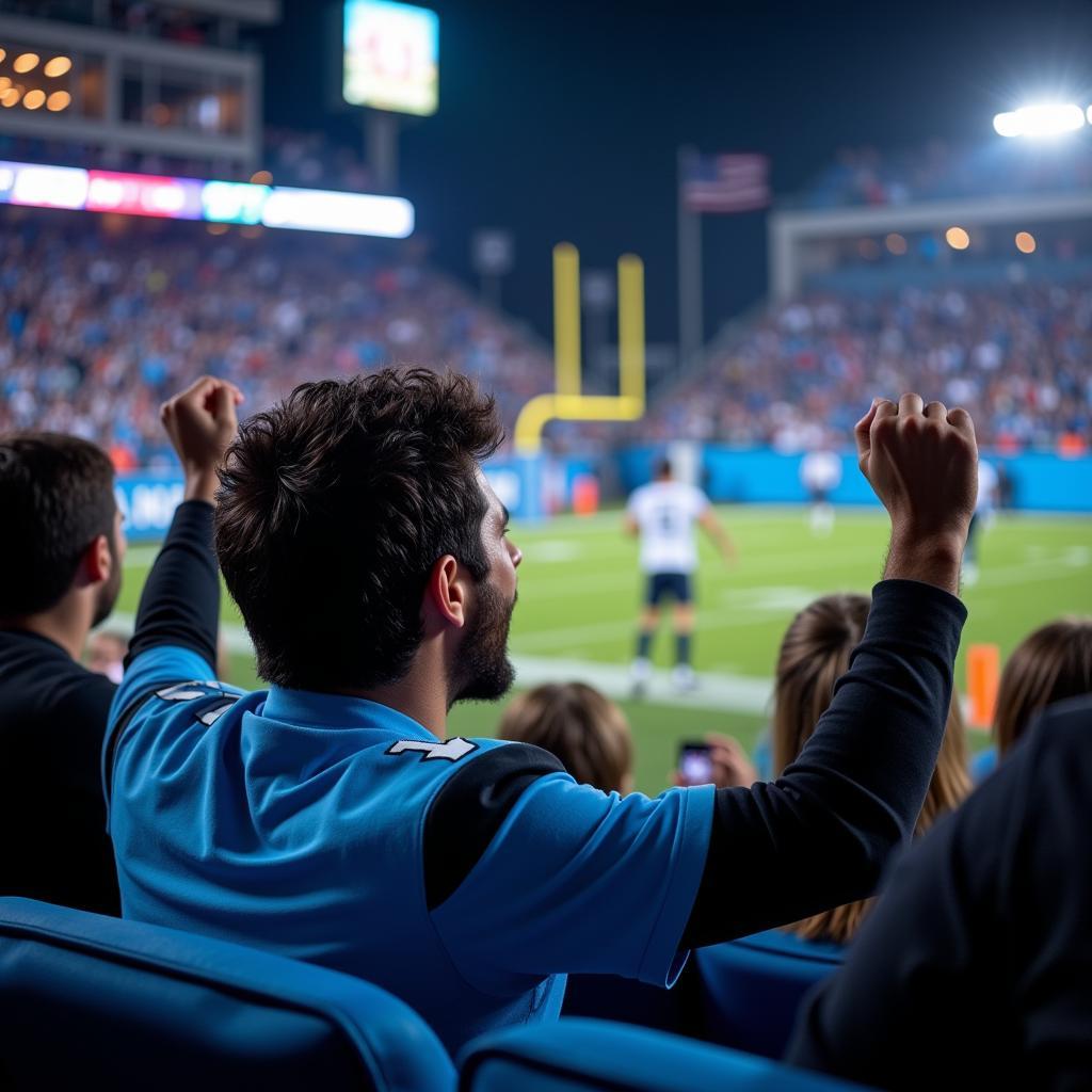 Carolina Panthers Fan Celebrating Touchdown