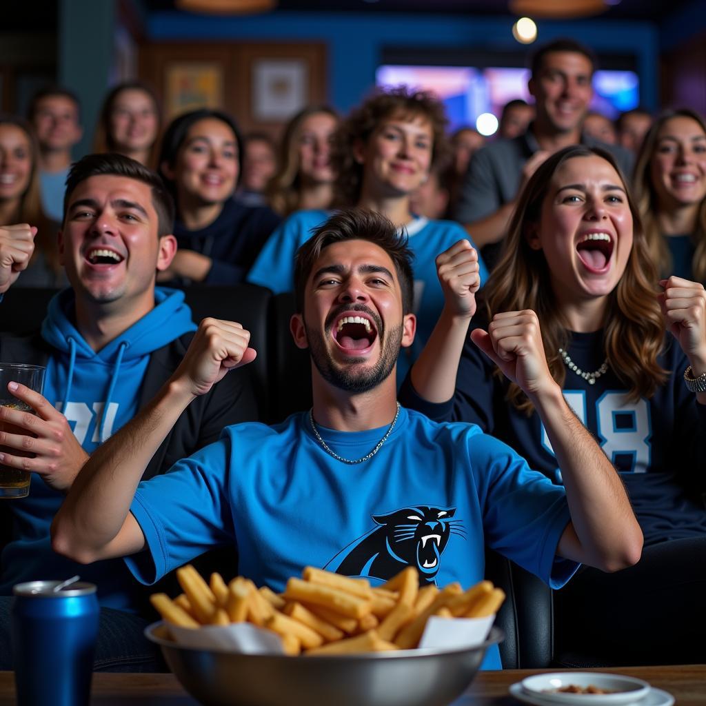 Carolina Panthers Fan Watching Game