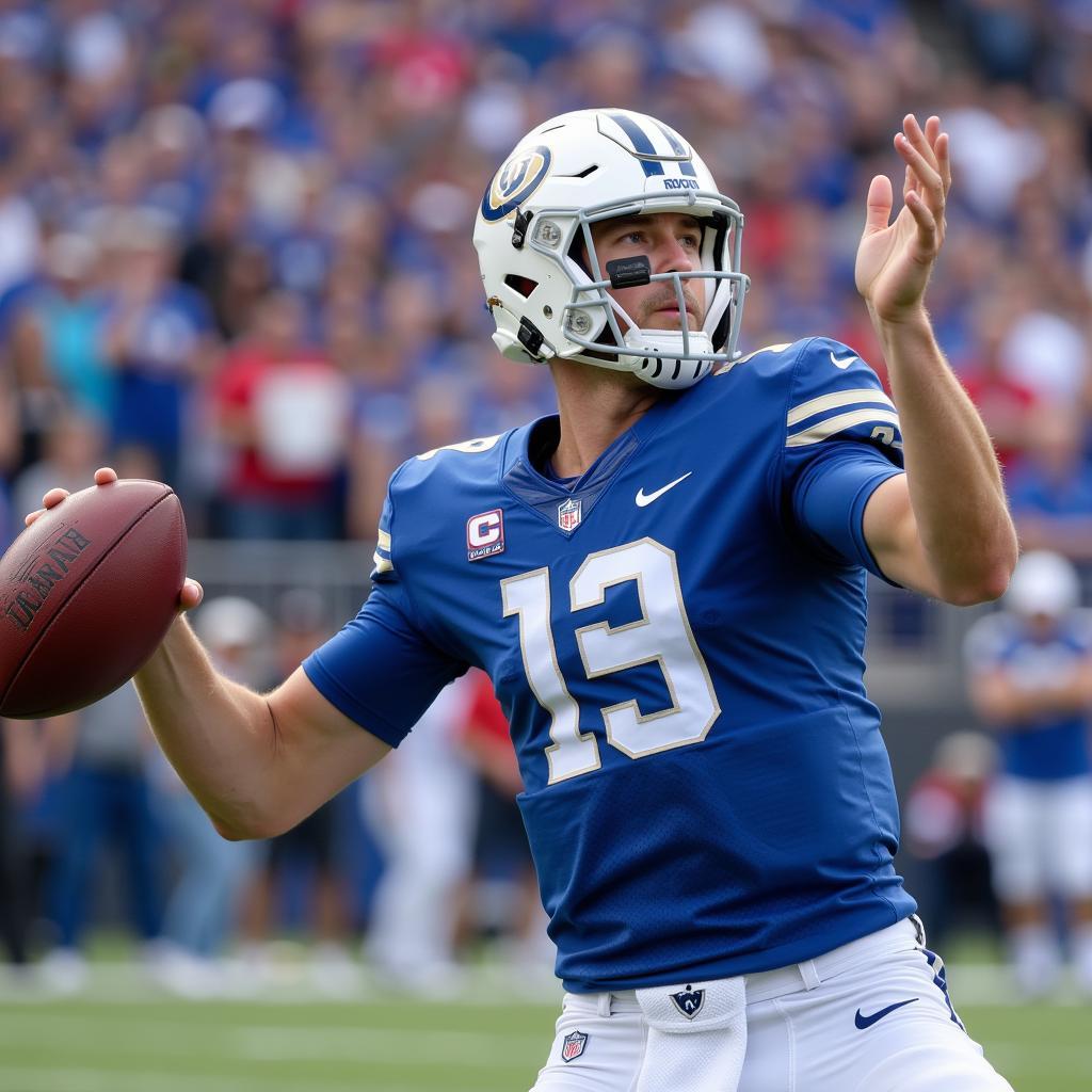 BYU Football Star Quarterback in Action