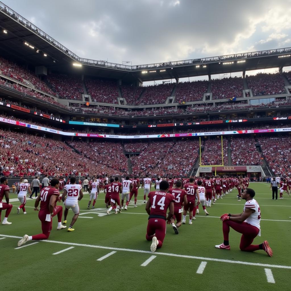 football-players-taking-a-knee