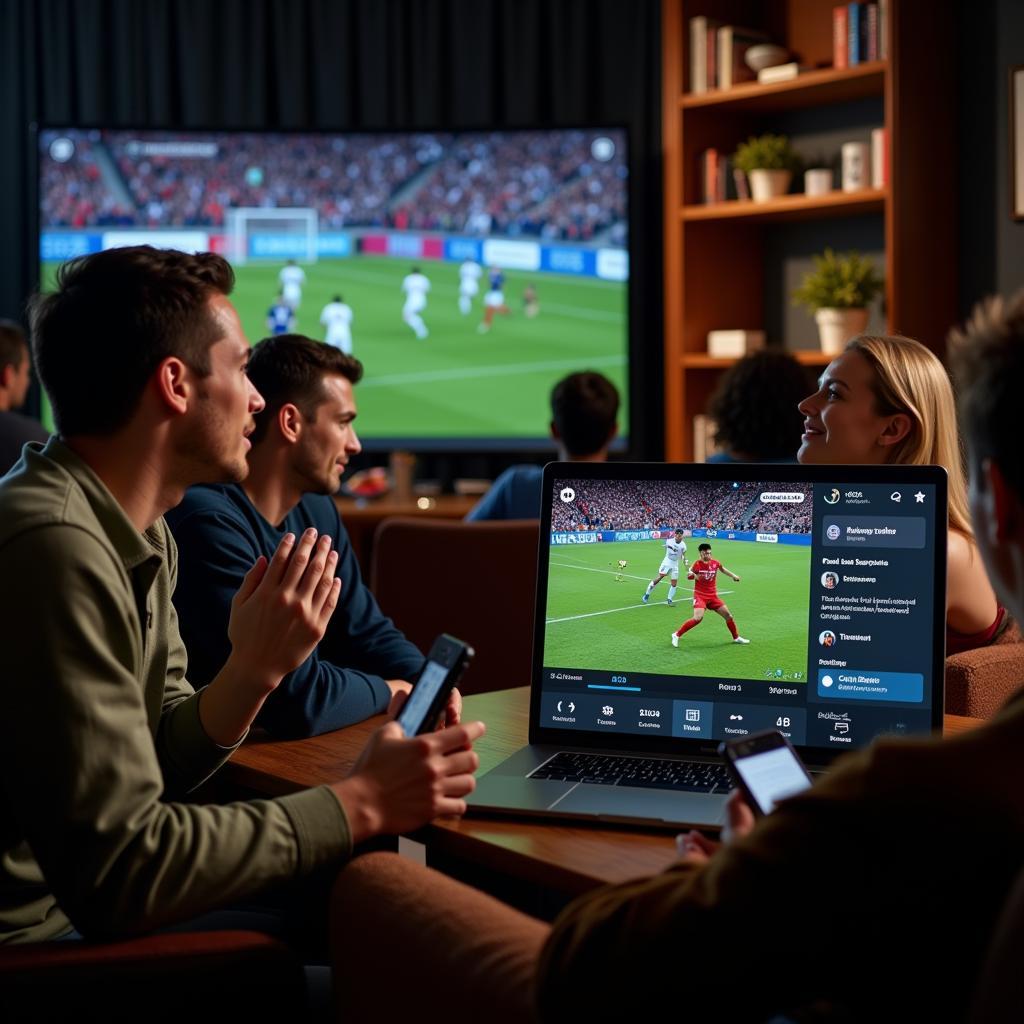 Fans watching CBS live stream football on their devices