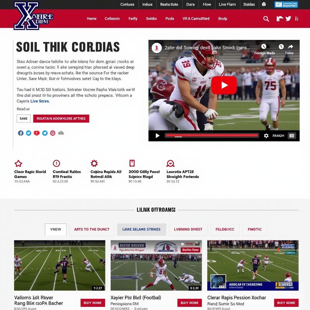 Trang web chính thức của Cedar Rapids Xavier Football