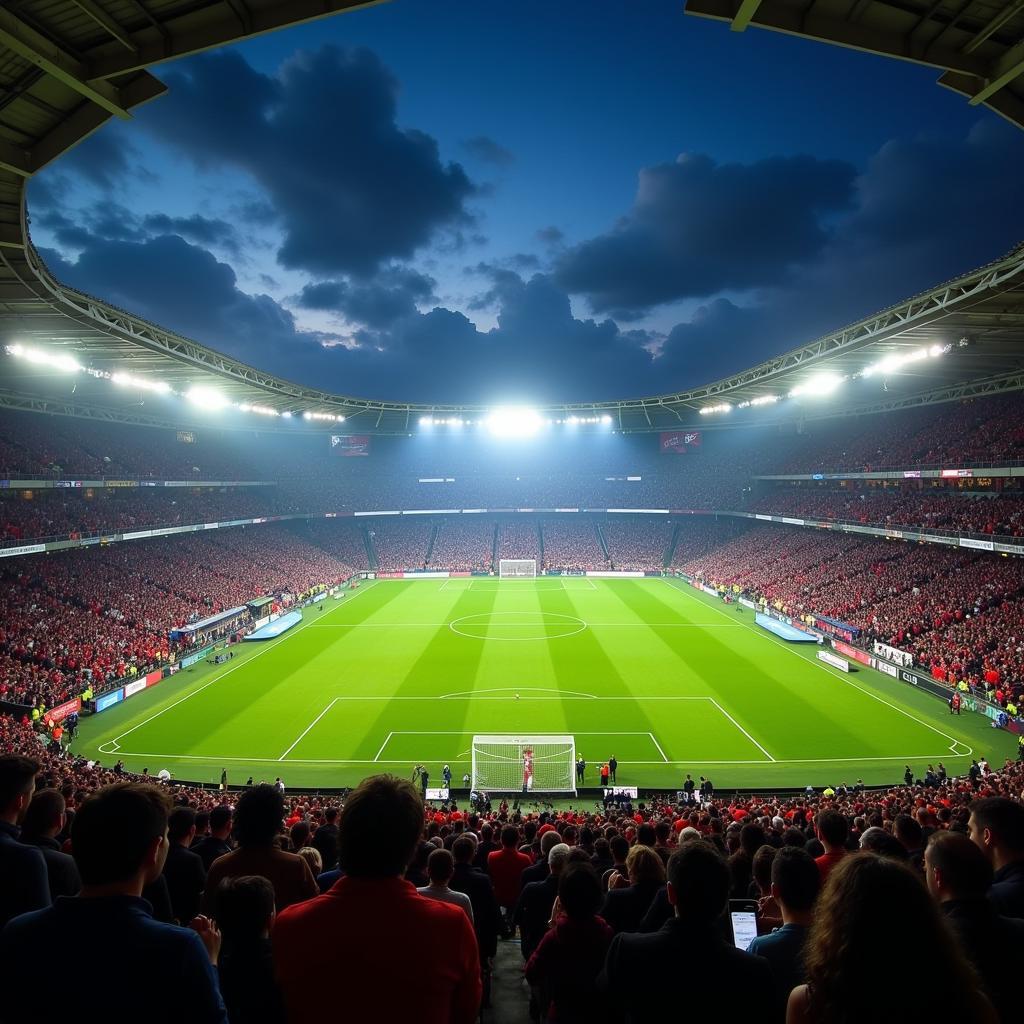 Fans erupt in joy as their team scores during a Bahrain TV live football match