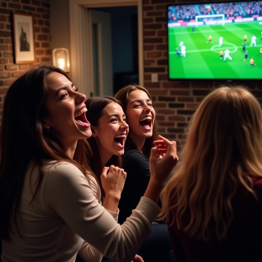 Celebrating a Goal with Friends