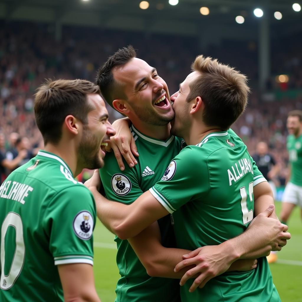 Celtic Player Celebrating Goal