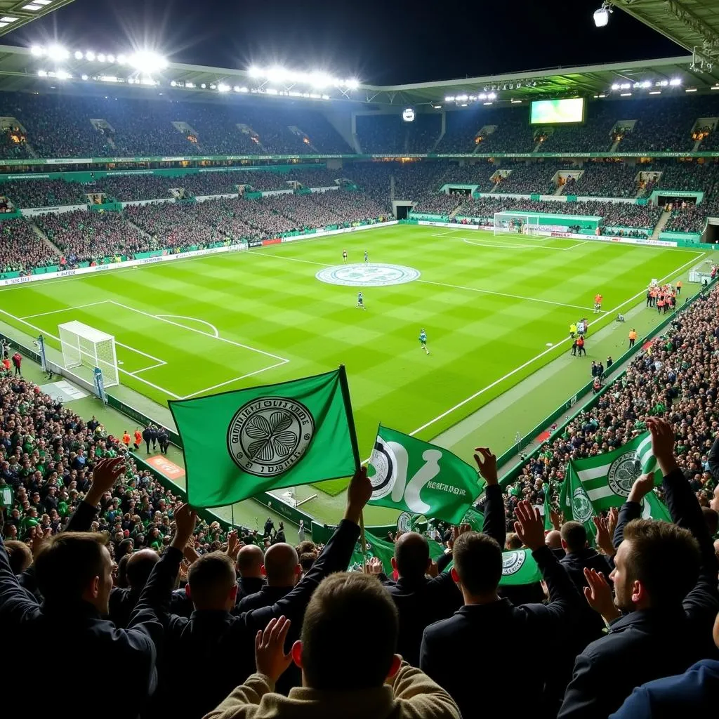 Celtic vs Partick Thistle: Fans eagerly anticipating the match.