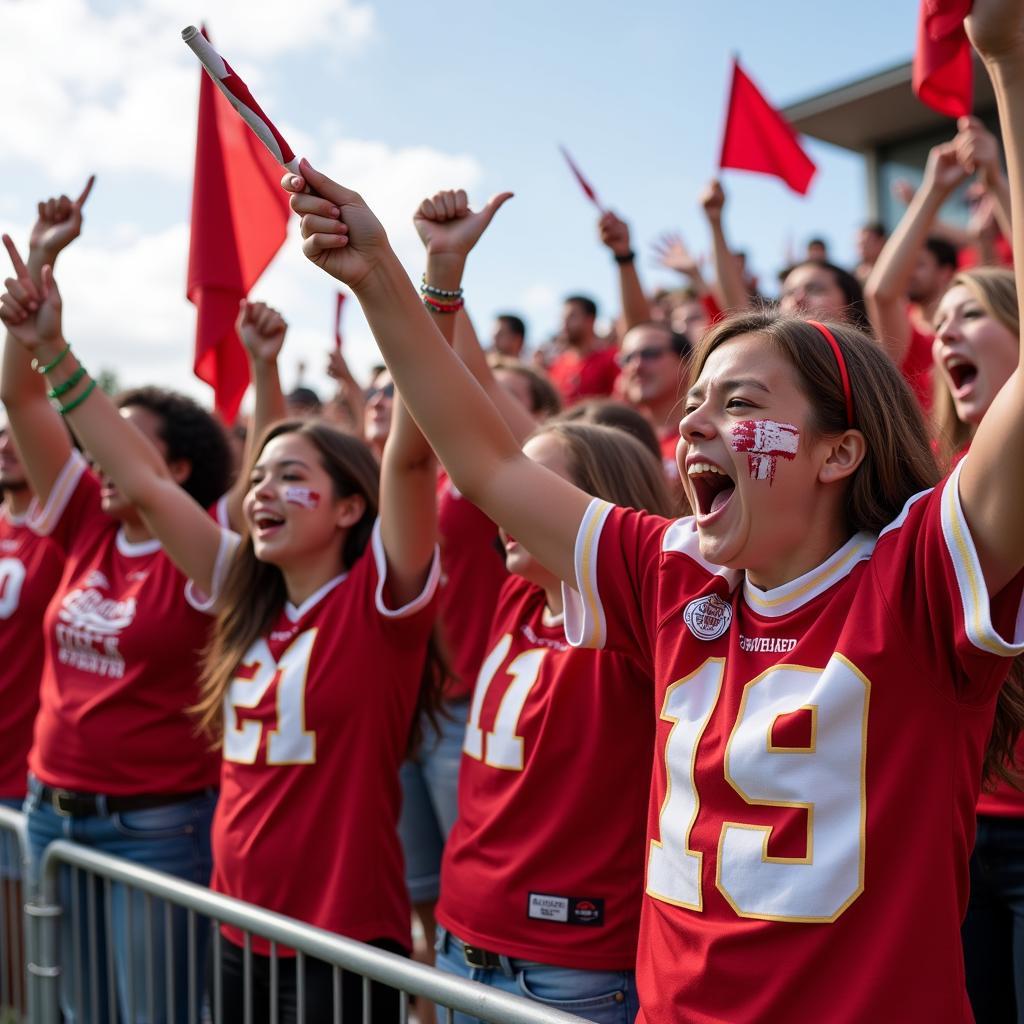 Center Grove Football Fans Cheering