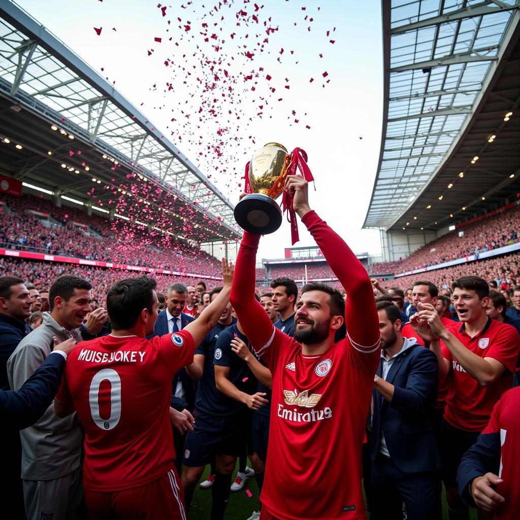 EFL Championship trophy celebration